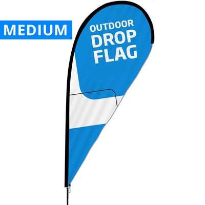 Beachflag, Outdoor Drop Flag, Medium, inkl. flag