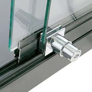 Vitrine glasskab - Showcase Counter Duo glasmontre med underskab, LED lys og lås - sort
