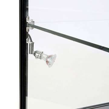 Vitrine glasskab - Showcase Counter Duo glasmontre med underskab, LED lys og lås - sort