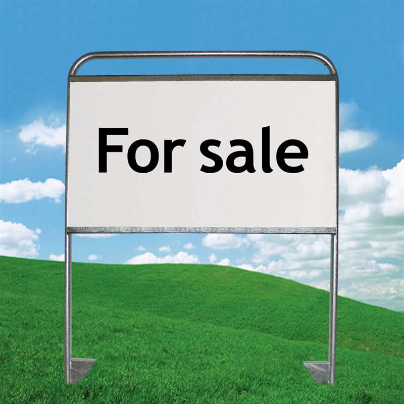 Estate Sign Standard Mæglerskilt - 65x101 (3mm Alubond + Enkeltsidet print)