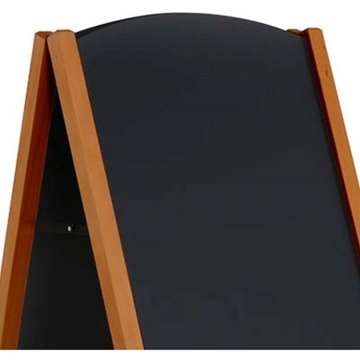 Wooden Gadeskilt med buet top og ståltavler, 59 x 77,5 cm