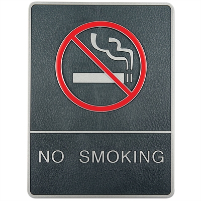 Dørskilt med ikon/tekst/blindeskrift - NO SMOKING