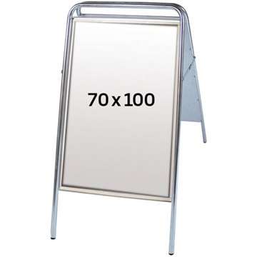 Expo Sign Gadeskilt - 70x100 cm - sølv