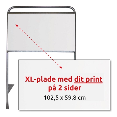 Estate Sign XL, mæglerskilt med dobbeltsidet print