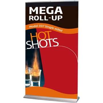Mega Roll-up enkeltsidet - 320x250 cm - sølv