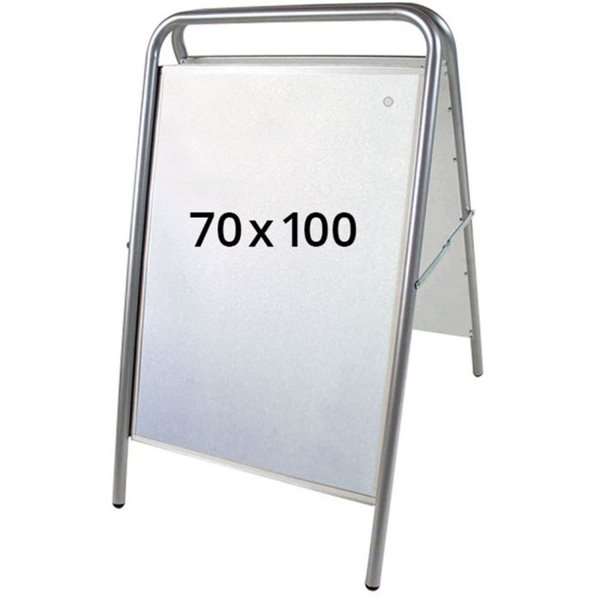 Expo Sign Lux Gadeskilt - 70x100 cm - sølv