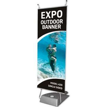 Expo Udendørs Banner Stander Enkeltsidet - 60x147cm