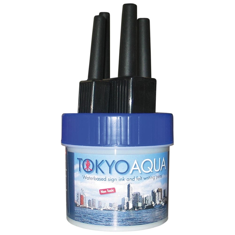 Tokyo Aqua, sæt med 4 filtpenne, blå