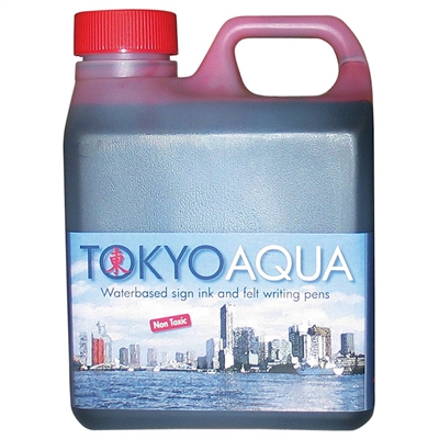 Tokyo Aqua Skilteblæk, 1 liter, rød