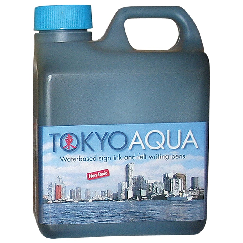 Tokyo Aqua Skilteblæk, 1 liter, blå