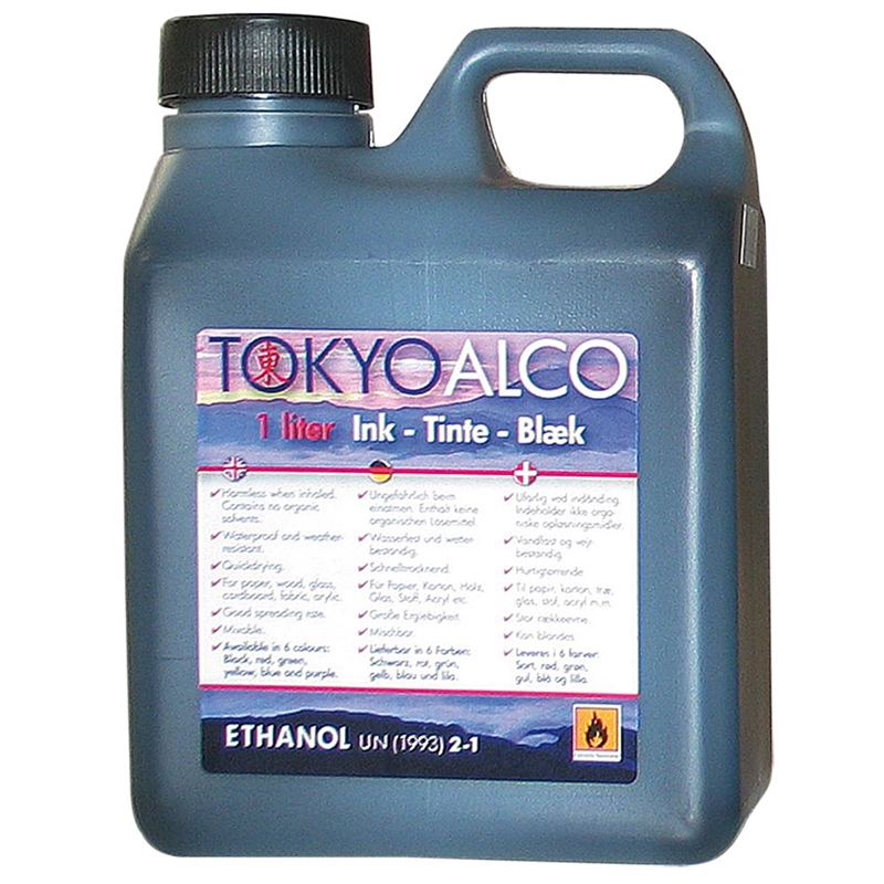 Tokyo Alco Skilteblæk, 1 liter, sort