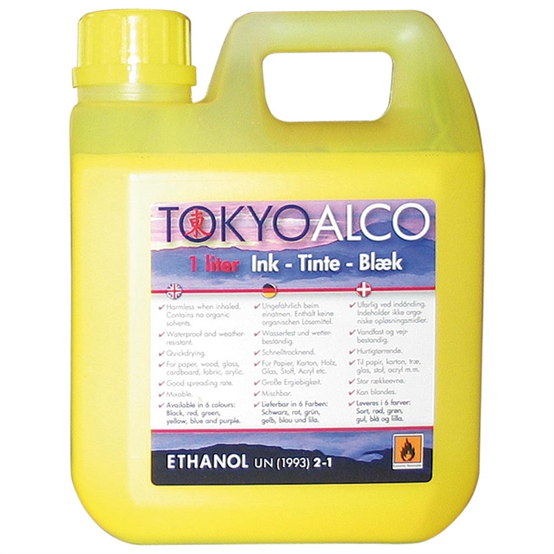 Tokyo Alco Skilteblæk, 1 liter, gul