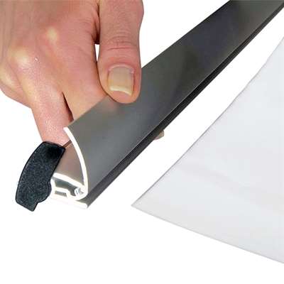 Flex Roll-up, dobbeltsidet, alu/sølv, 90 cm, inkl. taske