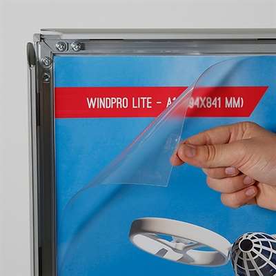 Wind-Sign Pro Gadeskilt - 50x70 cm - sølv