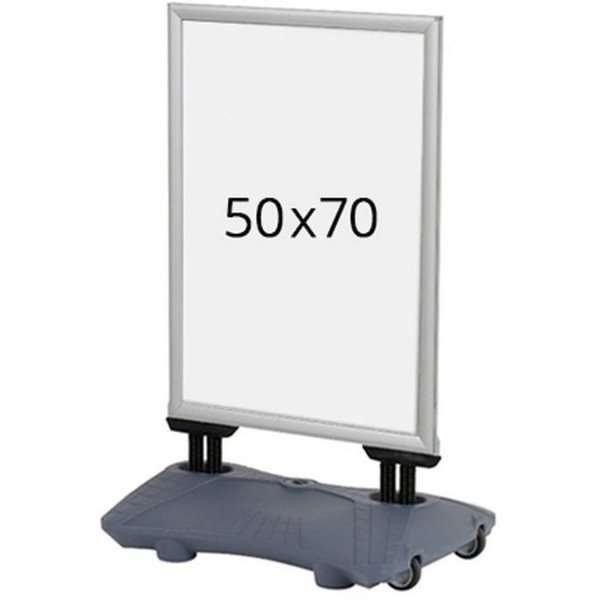 Wind-Sign Pro Gadeskilt - 50x70 cm - sølv